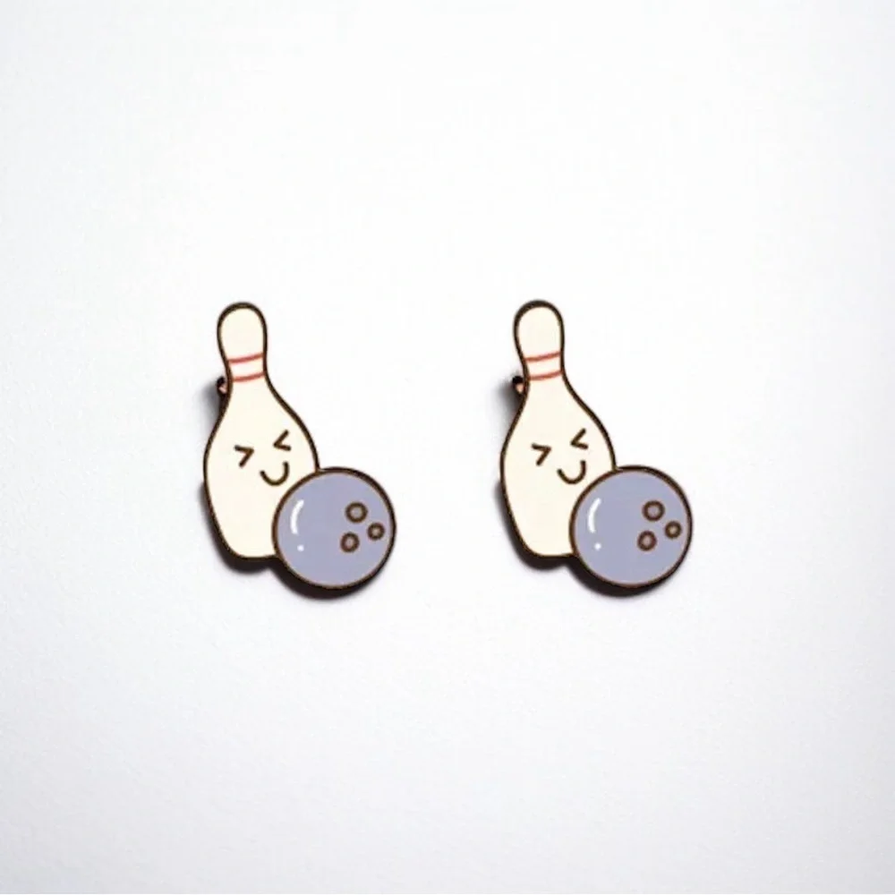 Strike a Pose with Bowling Studs Earrings! 🎳 NWT Sported Studs